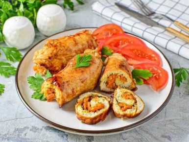 Кулинарная находка: куриные рулетики с корейской морковкой